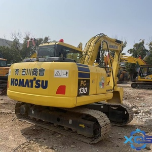 Mini-excavatrice sur chenilles Komatsu PC130 d'occasion, d'origine japonaise, 13 tonnes, avec boîte de vitesses, PLC et pompe hydraulique, pour travaux municipaux et urbains - Product Image 1