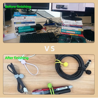 Organisateur électronique, support de gestion des câbles de téléphone, clip adhésif en plastique pour câble de téléphone portable, organisateur de câbles magnétique OEM
