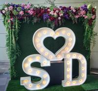 YIJIAO Lettres lumineuses en métal 3D pour décoration de mariage avec ampoules - Vente directe usine
