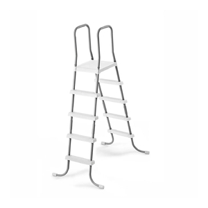 Échelle de piscine en aluminium légère, résistante à la rouille, avec marches antidérapantes, pour piscines hors sol et enterrées - Product Image 1