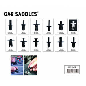 Clips de fixation pour carrosserie automobile, 350 pièces, assortis, noir et blanc, pour panneaux de garniture de carrosserie M0679 - Product Image 3