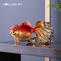 RORO nouveau design de décoration de maison de luxe salon, chambre, bureau, décoration de la maison émail coloré ornements de poisson de bon augure