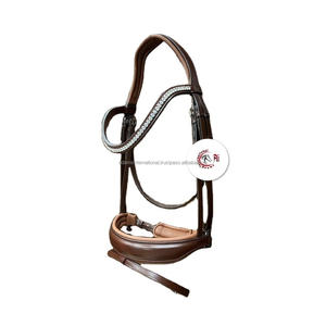 Brida de caballo de cuero genuino 100%, brida de doma acolchada suave a precio competitivo, la mejor calidad para caballos - Product Image 1