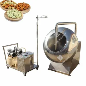 Máquina de recubrimiento de dulces de maní de fábrica, máquina de recubrimiento de nueces de chocolate pequeño de acero inoxidable