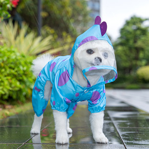 เสื้อกันฝนสุนัขสีฟ้าแบบสี่ขา ขนาดกลาง กันน้ำ สำหรับเดินทาง ไซส์สากล - Product Image 3