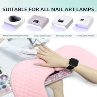 Repose-main professionnel en cuir PU souple en forme de U avec technologie UV, forme liquide et fonction amovible