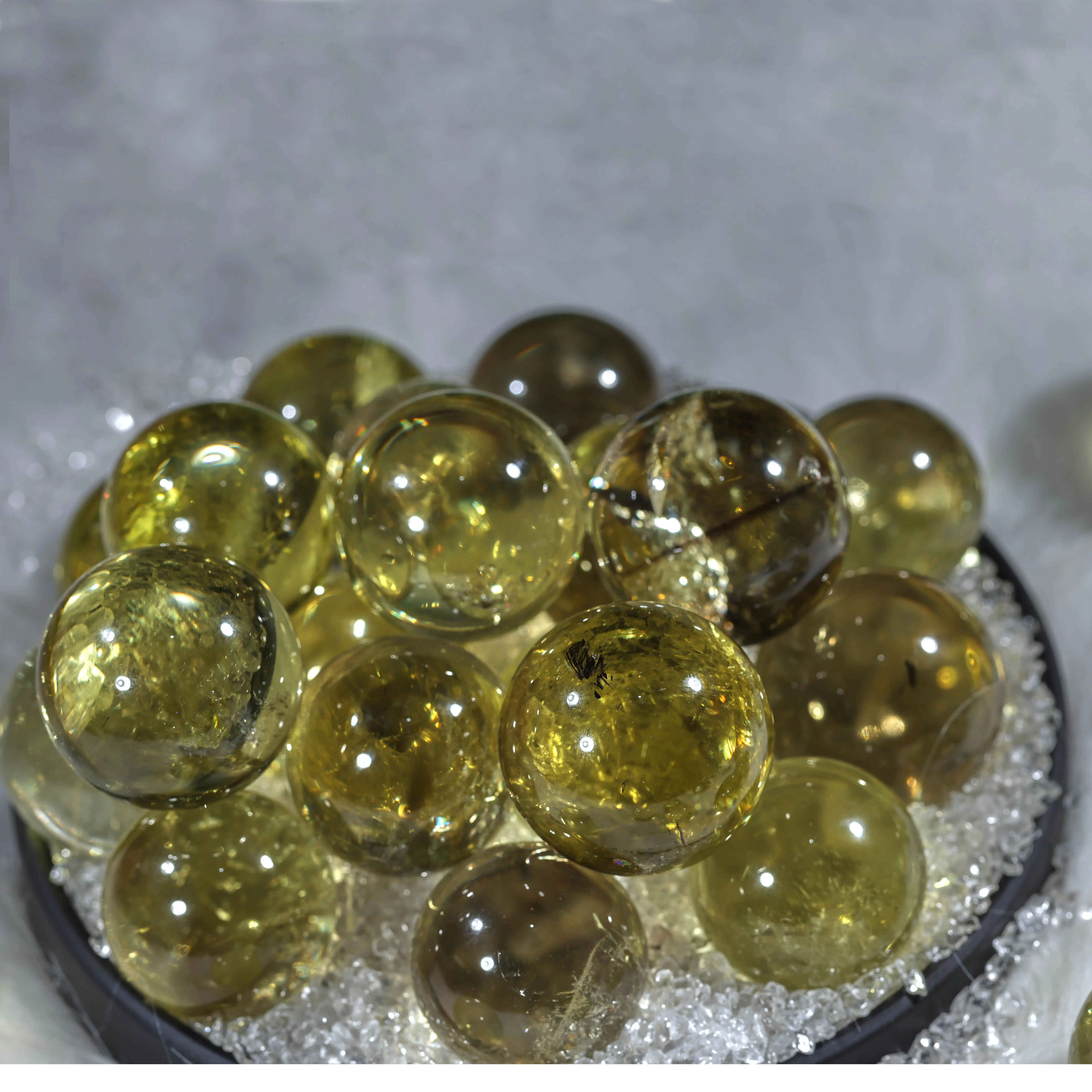 High Quality Crystal Sphere Ball Healing Gemstone balls Polished Natural Citrine Sphere For Crystal Crafts