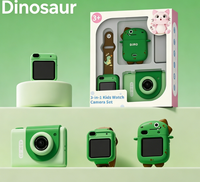 2026 Set Kamera Jam Tangan Anak 3-in-1 Baru, Kamera Digital Anak Multifungsi dengan Kantong Lepas Pasang dan 180 °   Lensa HD Berputar