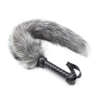 Grand fouet à long manche en fourrure de renard, accessoires de jeu BDSM, jouets sexuels pour adultes