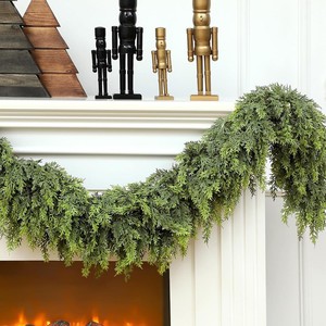 Riding The Wind Cedar <b>Garland</b> Christmas Decor 6ft Plastic Artificial <b>Greenery</b> For Mantel Holiday Decoration - Product Image 4