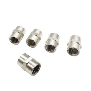Brass 1/8 NPT Female With 1/8 NPT Female Coupling Coupler Hex Head Pipe Fitting