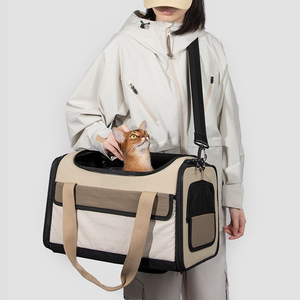 Sac de <span class=keywords><strong>transport</strong></span> pour animaux de compagnie approuvé par les compagnies aériennes pour chats et petits chiens, sac de voyage pliable à parois souples pour chatons, à placer sous le siège, fournisseur chinois - Product Image 2