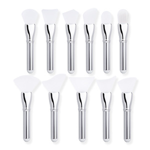 Masque <span class=keywords><strong>de</strong></span> boue en <span class=keywords><strong>silicone</strong></span> <span class=keywords><strong>de</strong></span> qualité alimentaire, brosse portable, court, manche en plastique, <span class=keywords><strong>fond</strong></span> <span class=keywords><strong>de</strong></span> <span class=keywords><strong>teint</strong></span> doux pour la beauté du visage et <span class=keywords><strong>applicateur</strong></span> <span class=keywords><strong>de</strong></span> masque facial - Product Image 5