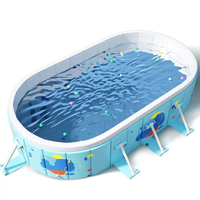 Großer Faltbarer PVC-Swimmingpool für Draußen Ohne Aufblasen für den Heimgebrauch Kinder- und Babybaden