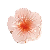 Pince à Cheveux Griffe Florale pour Femmes et Filles en Matériau PC, Clip Latéral Fleuri Dégradé pour Coiffure Demi-Queue, Quotidien et Fêtes