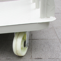Carro de plataforma de acero de 500KG, carrito manual de alta resistencia con cuatro ruedas