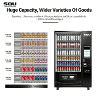 Distributeur automatique de produits surgelés American Standard Combo avec écran tactile SDK et gestion cloud, acceptant les paiements par carte de crédit