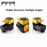 Mini pompe à diaphragme pour analyseur de qualité de l'eau, 12V DC, corps compact et peu encombrant