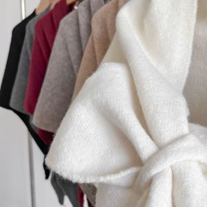 Sciarpa Poncho a Maglia Tinta Unita di Alta Qualità per Donne, Morbide e Confortevoli Mantelle e Scialli Invernali Caldi a Triangolo - Product Image 2