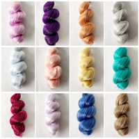 Perruque pour poupée BJD/SD en coton, fibre haute température, boucles simples, style Ye Luoli, queue de cheval, postiche multicolore 15cm, fabriqué en Chine