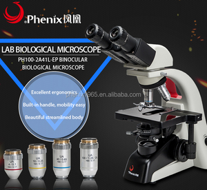 Microscope de laboratoire biologique avancé <span class=keywords><strong>Phenix</strong></span> PH100-2A41L-EP, nouveau microscope trinoculaire à éclairage LED - Product Image 6