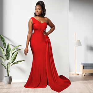 Vestidos de Noche Elegantes de un Solo Hombro con Abertura y Diseño Entallado para Mujer - ¡Venta Caliente! - Product Image 4