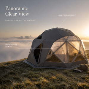 Carpa Domo Glamping para las Cuatro Estaciones, 8 Personas, Impermeable, Oxford, Portátil, Resistente al Viento, MYLTCTYD003, Cabina Instantánea - Product Image 4