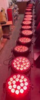 Projecteur LED Par 18x18W 6-en-1 en aluminium moulé sous pression, plat, pour DJ, discothèque, effets de lumière de scène