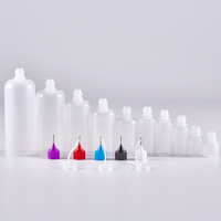 Bouteilles de distribution souples transparentes en PE de 10 ml avec aiguille en acier pour encre de tatouage et remplissage de produits visqueux