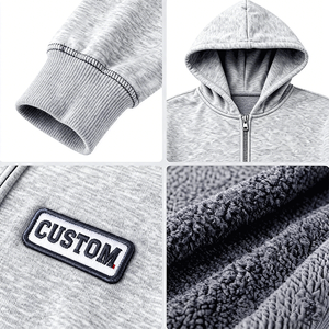 Masque de ninja personnalisé, nouveau sweat à capuche d'hiver, double capuche, vêtement d'extérieur uni, cagoule zippée, unisexe, nouveau sweat à capuche - Product Image 3