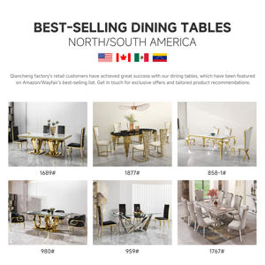 Vendita all'ingrosso moderna in metallo in ghisa per piano in marmo o vetro gamba di mobili personalizzati per tavolo da pranzo in acciaio inossidabile - Product Image 2