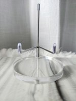 Supports de présentation en acrylique transparent avec bras métalliques réglables pour cristaux, bijoux, pierres, fossiles et collections de roches
