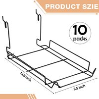 Lot de 10 présentoirs métalliques multifonctionnels pour chapeaux, à fixer sur panneau perforé ou grille, pour l'organisation des étagères de magasin