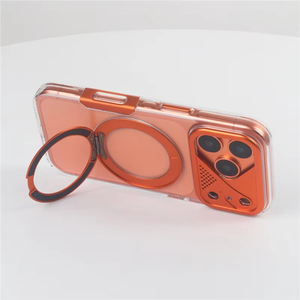 Funda Magnética Transparente de Lujo para iPhone 17 16 Pro Max con Anillo Metálico de 360°, Carga Inalámbrica, Delgada, Resistente a Impactos y Rígida - Product Image 4