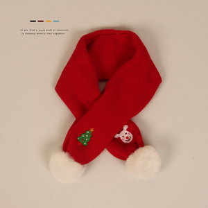 Conjunto de gorro de ganchillo cálido de invierno <span class=keywords><strong>para</strong></span> bebé, gorro de punto de Navidad, bufanda, <span class=keywords><strong>guantes</strong></span> con pompón grueso, tela acrílica <span class=keywords><strong>para</strong></span> uso en exteriores - Product Image 4