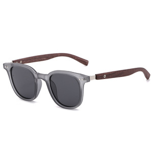 <b>Sunglasses</b> Women Rectangle Polarized UV400 Full Rim <b>Retro</b> Wood Frame Casual Adult 2022 - Product Image 4