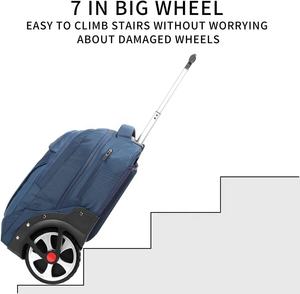 Zaino Trolley Unisex <span class=keywords><strong>da</strong></span> <span class=keywords><strong>Viaggio</strong></span> e Business <span class=keywords><strong>da</strong></span> 20 Pollici con Grande Capacità, USB, Antifurto, Impermeabile, con <span class=keywords><strong>Grandi</strong></span> Ruote Silenziose e Motivo a Lettere - Product Image 2