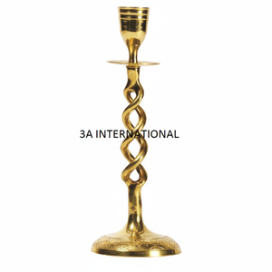 Support de bougie en acier inoxydable doré brillant, fait main, écologique, pour la maison, l'hôtel, les mariages, les fêtes, Noël, décoration de table - Product Image 1