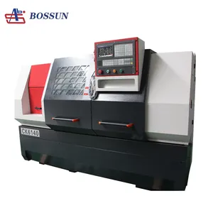 Mesin bubut putar CNC kasur datar Horizontal CK 6140Q logam presisi baru digunakan sistem kontrol GSK akurasi tinggi BT40 Motor mesin