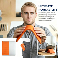 Support de téléphone pliable en silicone 2026 amélioré, support de téléphone portable pour voiture, support de bureau antidérapant pour téléphone, tablette et ordinateur portable