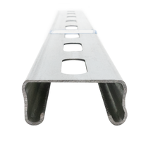 Perfil en C Unistrut 21x41 41x41, Estándar ASTM, Acero Inoxidable con Recubrimiento en Polvo de 2mm de Espesor, con Servicios de Soldadura y Corte