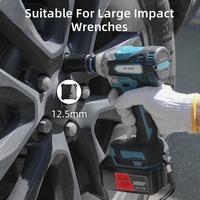 Jeu de douilles hexagonales longues en acier au chrome-vanadium pour l'entretien de garage, entraînement 1/2 pouce, compatible OEM avec clé à chocs pneumatique, perceuse électrique, voiture