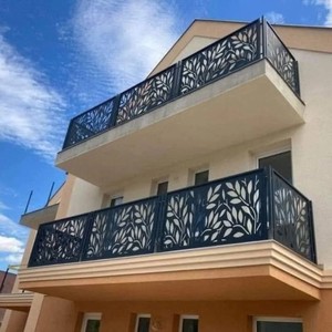 Design moderno decorativo taglio Laser alluminio terrazza ringhiera per balcone esterno - Product Image 6