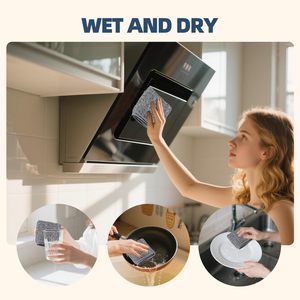 Dày Dễ Dàng Làm Sạch Lint-Miễn Phí Sợi Nhỏ Vải Cho Món Ăn Nhà Bếp Thấm Tre Than Bông Rửa Khăn - Product Image 5