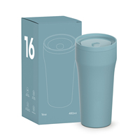 Gobelet isotherme personnalisé avec logo, 12 oz, avec couvercle coulissant anti-fuite sans BPA, en acier inoxydable, tasse à café de voyage sous vide