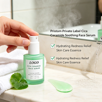 Sérum Cica Céramide GREEN MAGIC à Marque Blanche, Vitamine B5, Éclaircissant, Hydratant, Apaisant les Rougeurs, Réparateur de la Barrière Cutanée