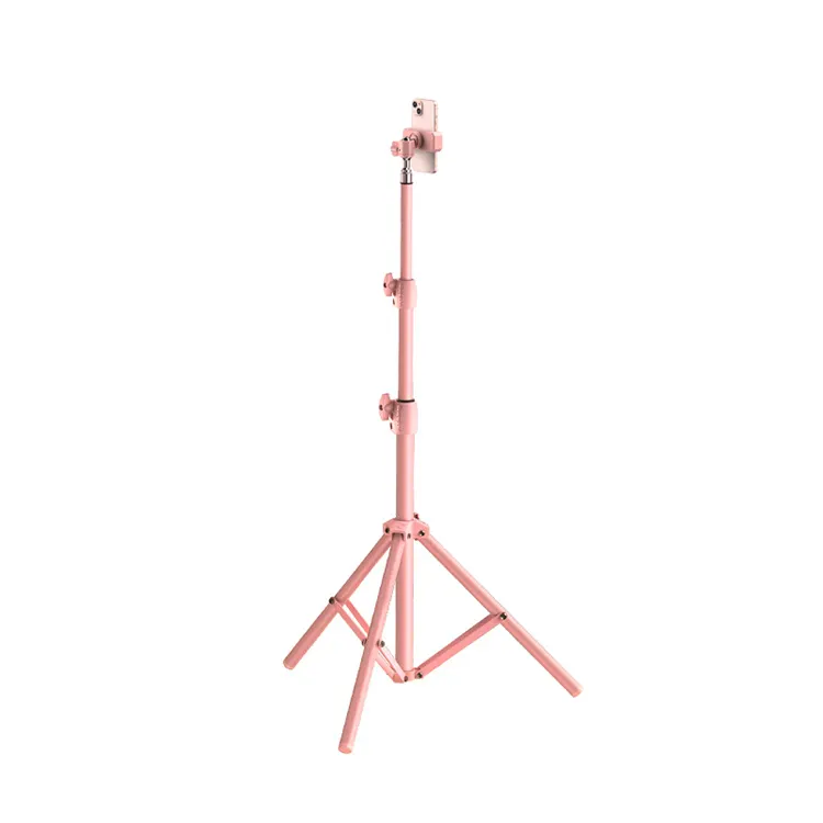 Rosa altura portátil ajustável 360 graus de rotação Heavy Duty tripé Stand para telefone