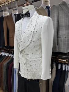 Completo da Uomo Moderno Minimalista Slim Fit 2 Pezzi: Giacca <span class=keywords><strong>in</strong></span> <span class=keywords><strong>Cotone</strong></span> Poliestere e Pantaloni a Gamba Dritta con Gilet – Ideale per l'Ufficio - Product Image 2