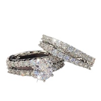 GOODTIME GT-I16 Shopify Nouvelle bague de fiançailles en perles creuses à double couche et diamants naturels pour femme, style européen et américain, pour mariage