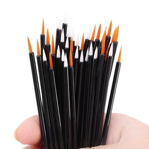 50 pinceaux jetables à pointe fine en nylon pour eye-liner, outils d'application de maquillage pour les yeux - Product Image 1